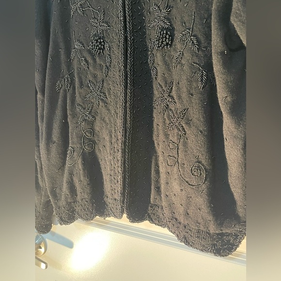 Women’s Lambswool Black Beaded Sweater from Isabella - Picture 3 of 16